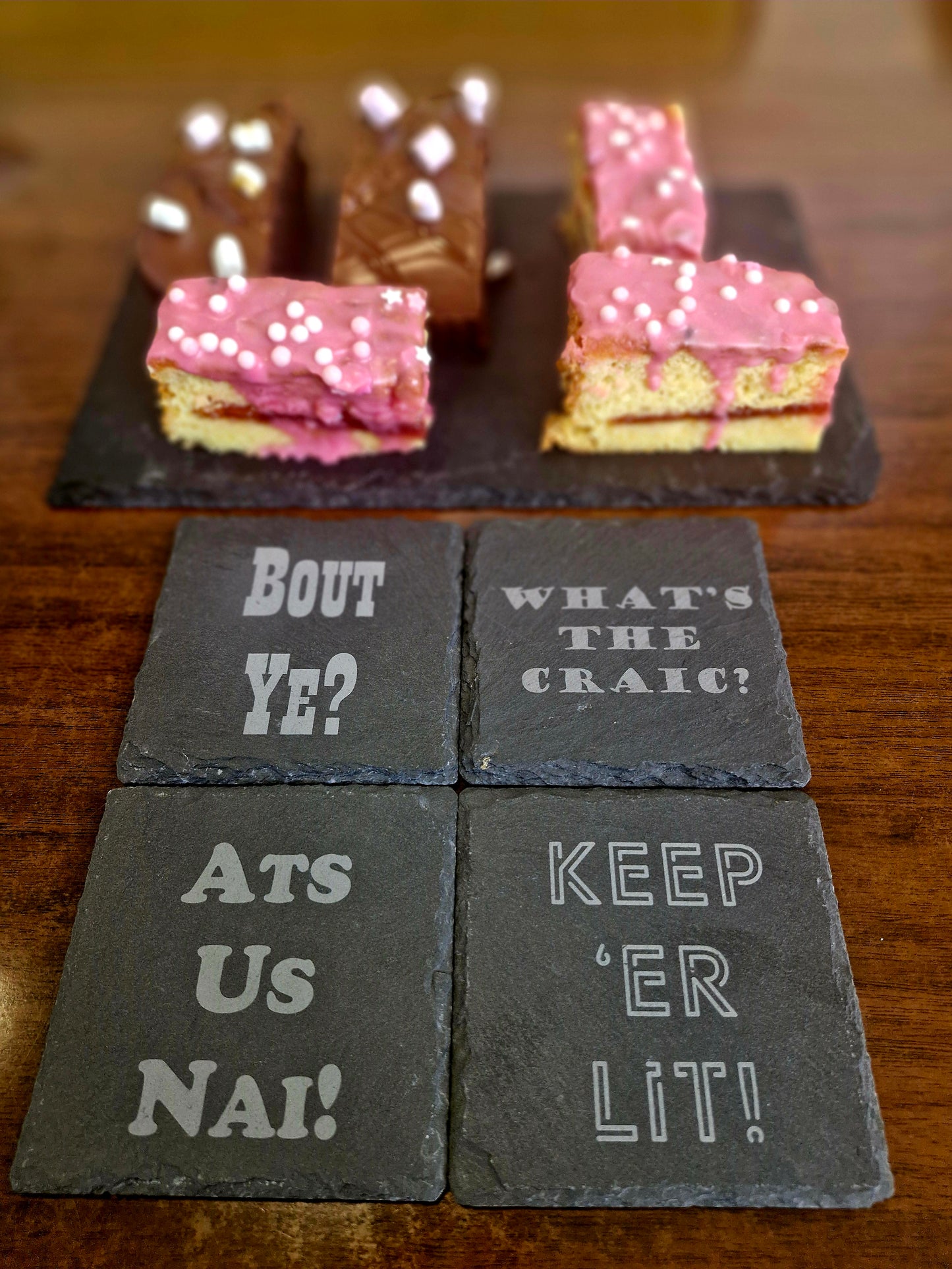 Northern Ireland Slang Slate Coasters