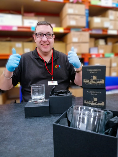 Personalised Whiskey Glass in Engraved Box