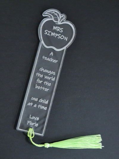 Personalised Acrylic Bookmark