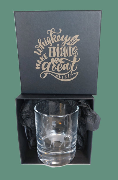 Personalised Whiskey Glass in Engraved Box