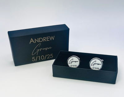 Personalised Cufflinks In Gift Box