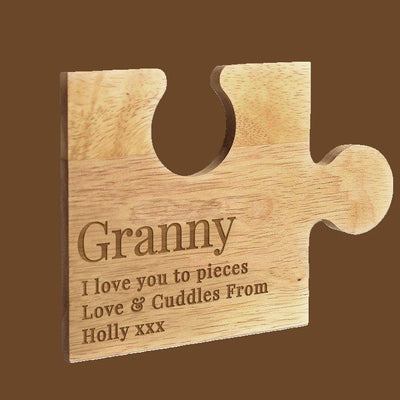 Personalised Wooden JigSaw Coaster