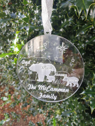 Polar Bear Family Christmas Bauble