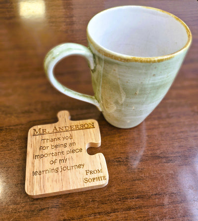 Personalised Wooden JigSaw Coaster