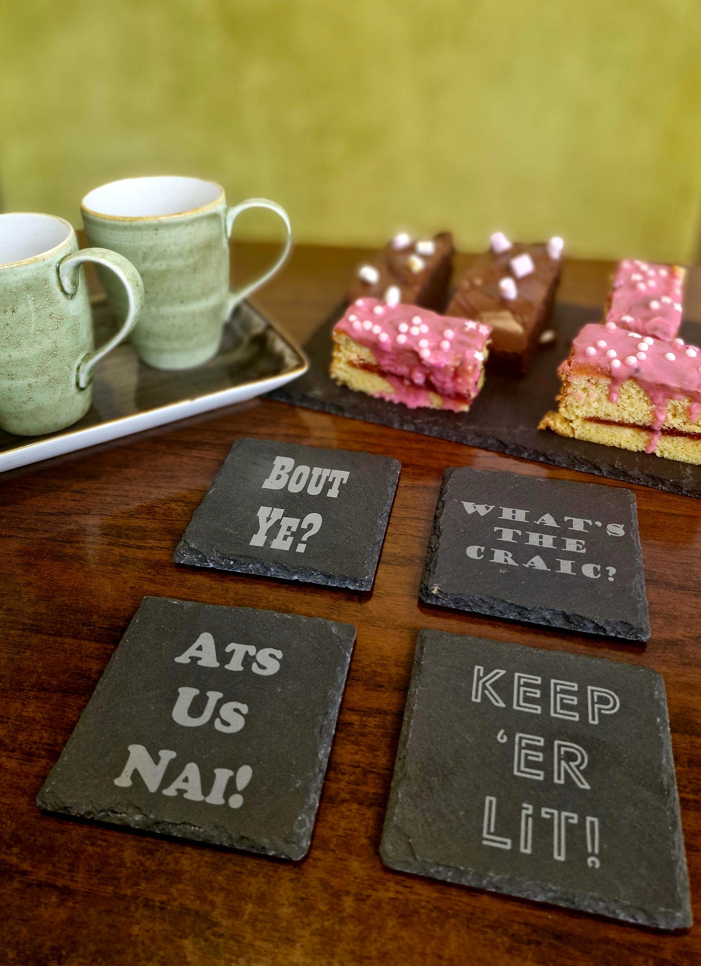 Northern Ireland Slang Slate Coasters